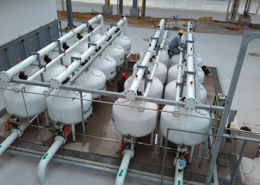 工業淺層砂過濾器應用現場